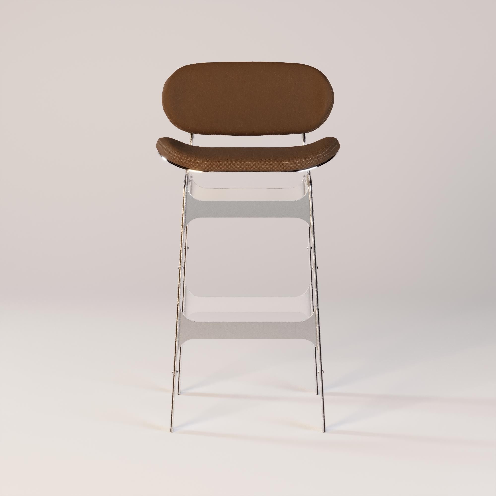 Sedia da bar per esterni con tessuto impermeabile marrone In condizioni Nuovo in vendita a Santo Tirso, PT