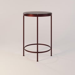 Patio Bar Table with Marble Top and Bordeaux Frame