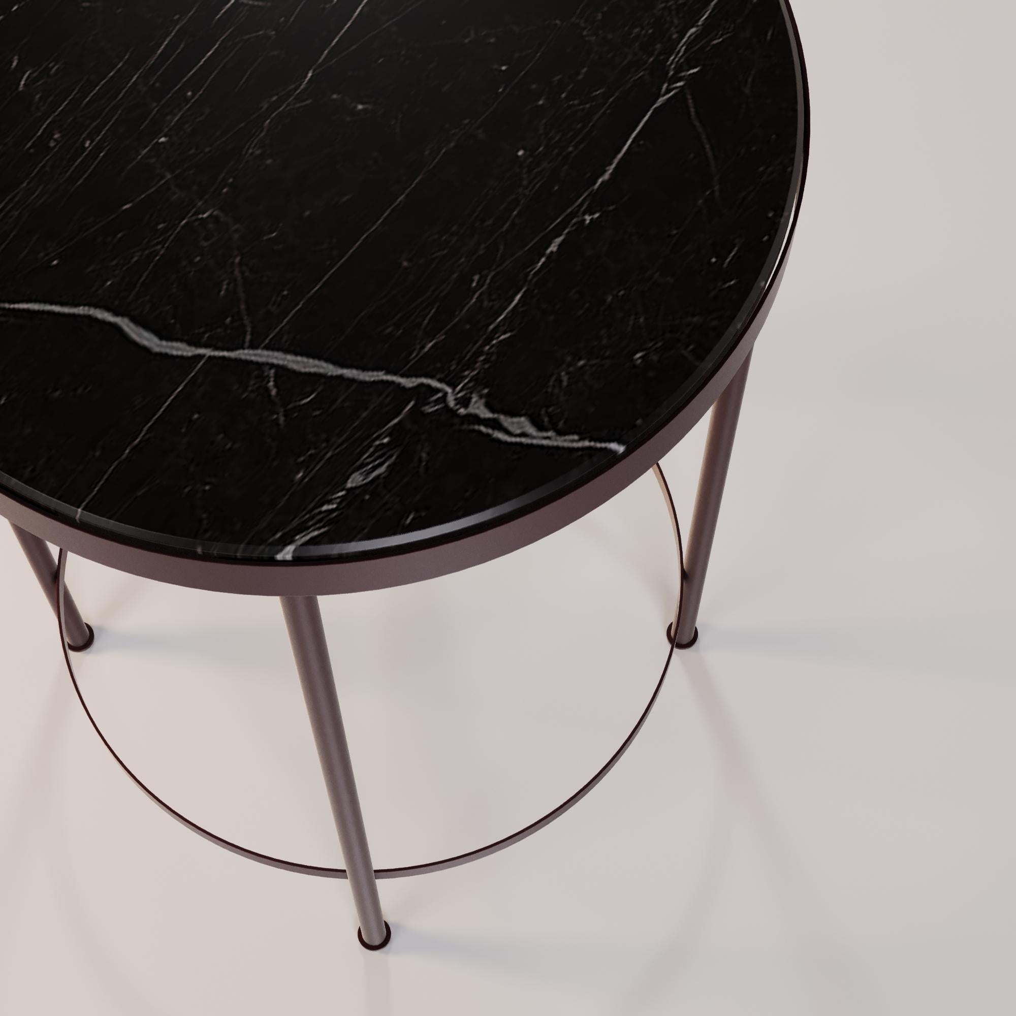 Table de bar de patio avec plateau en marbre et cadre bordeaux Neuf - En vente à Santo Tirso, PT