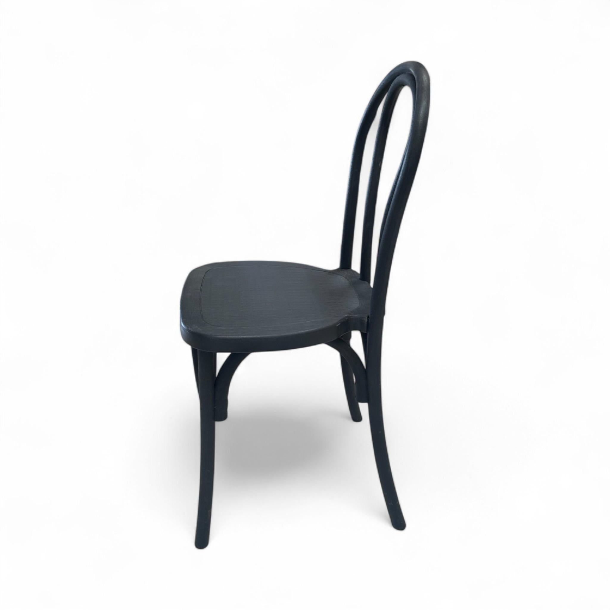 Outdoor Bugholz Stil Schwarzer Esszimmerstuhl (Unbekannt) im Angebot