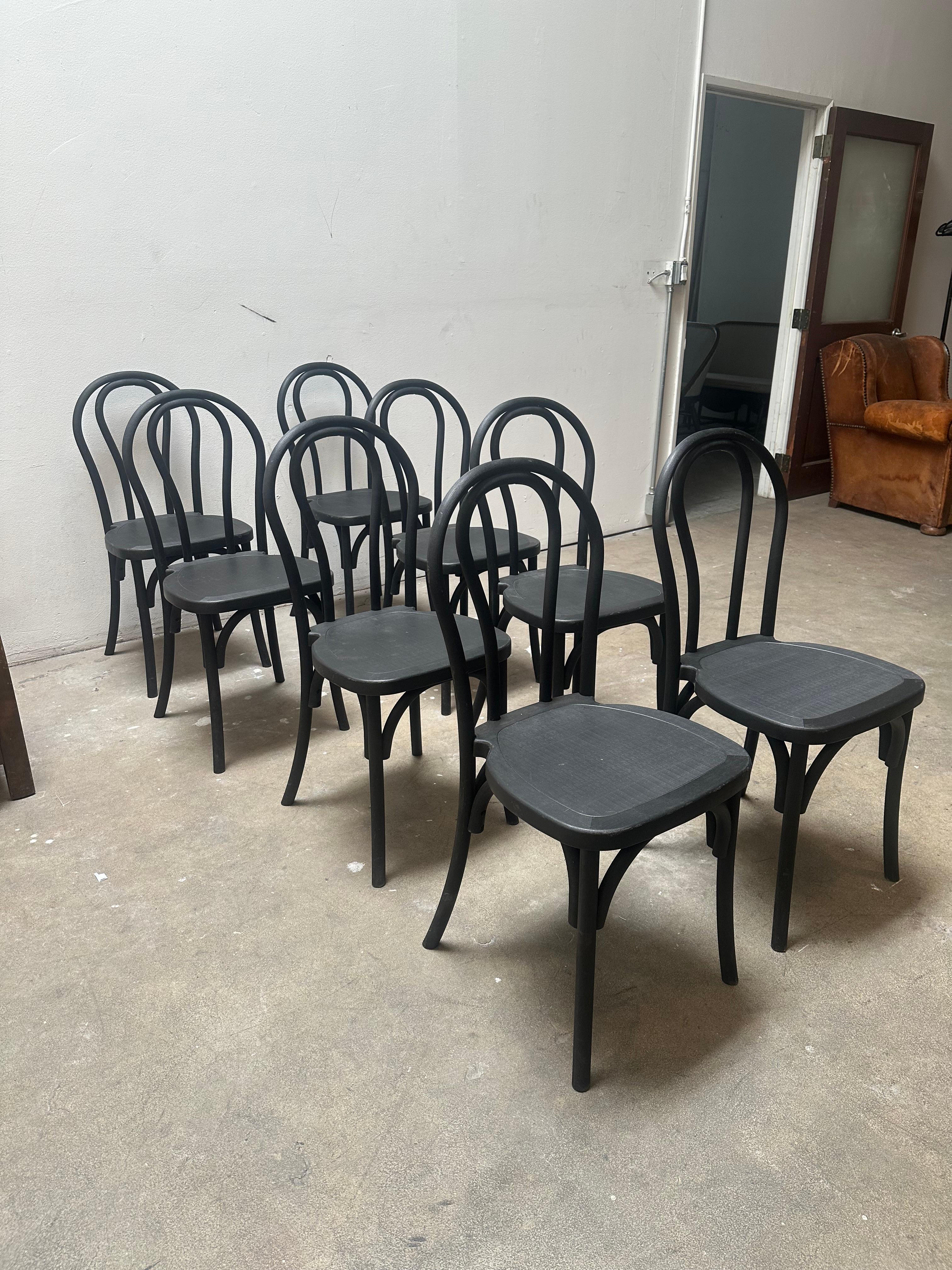 Outdoor Bugholz Stil Schwarzer Esszimmerstuhl (20. Jahrhundert) im Angebot