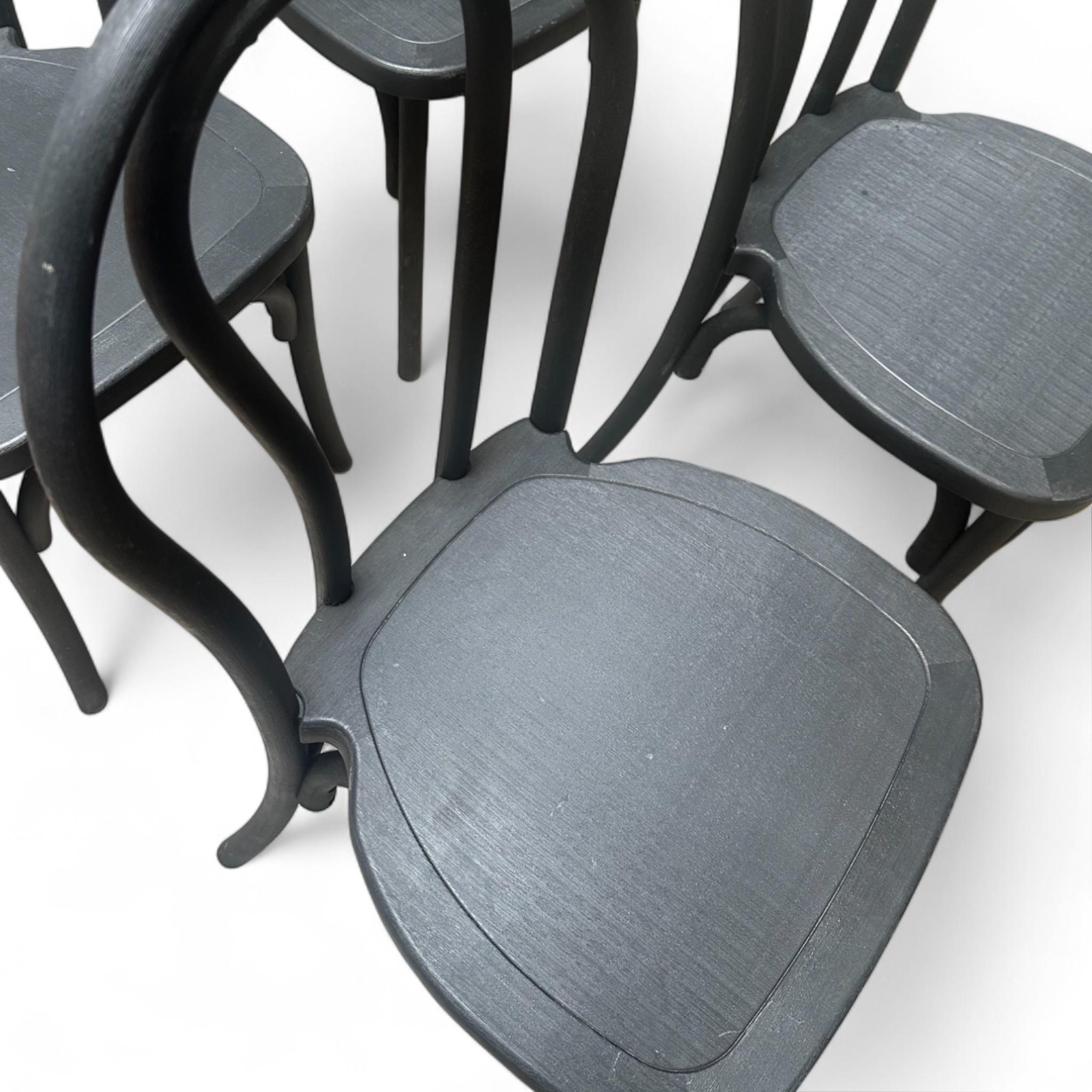 Outdoor Bugholz Stil Schwarzer Esszimmerstuhl im Angebot 1