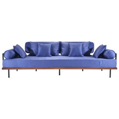 Bespoke 3 Seat Sofa Reclaimed Hardwood & Solid Brass + rain cover (Outdoor)