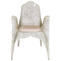 Outdoor Biomorphic Dining Chair in Matte White Finish