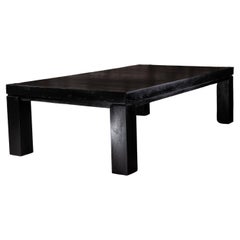 Table de Ping Pong / Salle à manger en teck noir pour l'extérieur 