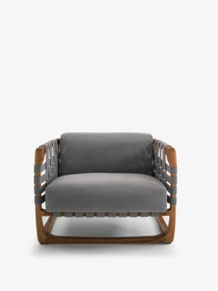 Fauteuil d'extérieur en teck, conçu par Jamie Durie, fabriqué en Italie