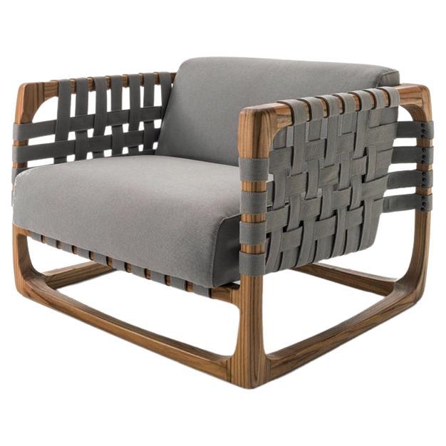 Outdoor Bungalow Teak Armchair, Designed by Jamie Durie, Made in Italy For Sale