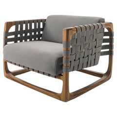 Outdoor Bungalow Teak Armchair, Designed by Jamie Durie, Made in Italy