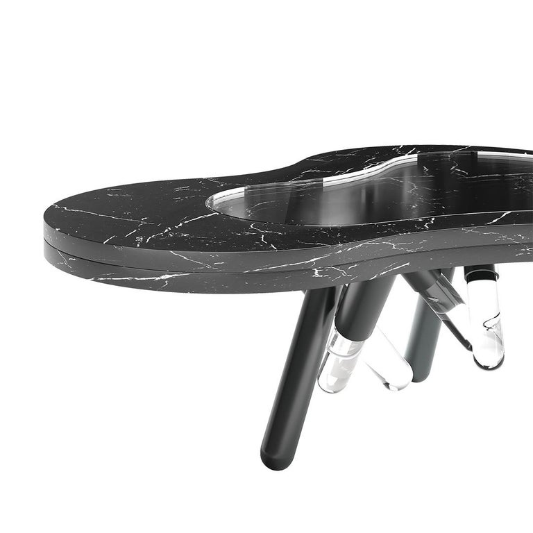 Elegant Black Marble Outdoor Center Table For Sale at 1stDibs