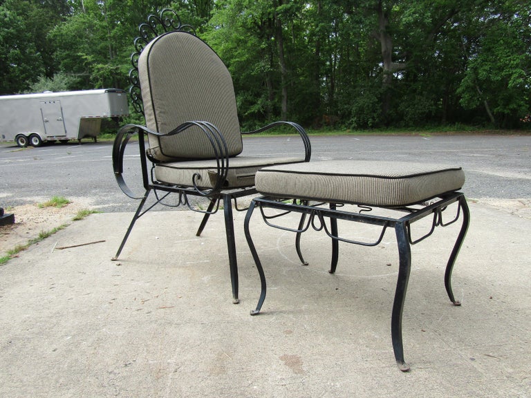 Outdoor Chair and Ottoman Set For Sale at 1stDibs