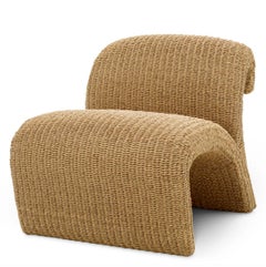 Outdoor Chair in Faux Rattan and Aluminium