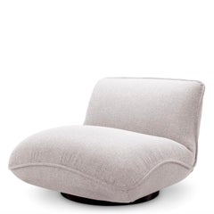 Sedia per esterni in tessuto Mauritius grigio chiaro con base nera