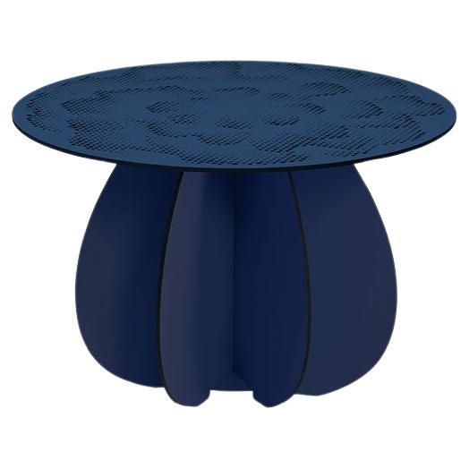 Outdoor Coffee Table - Blue GARDENIA ø55 cm For Sale