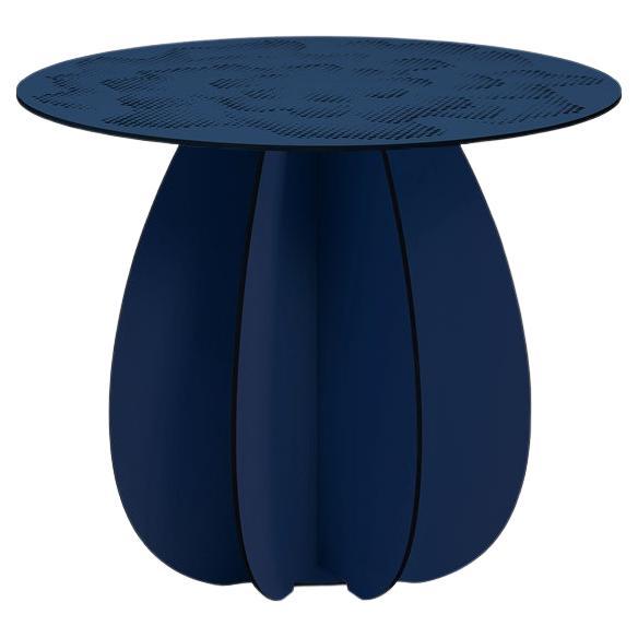 Outdoor Coffee Table - Blue GARDENIA ø60 cm For Sale