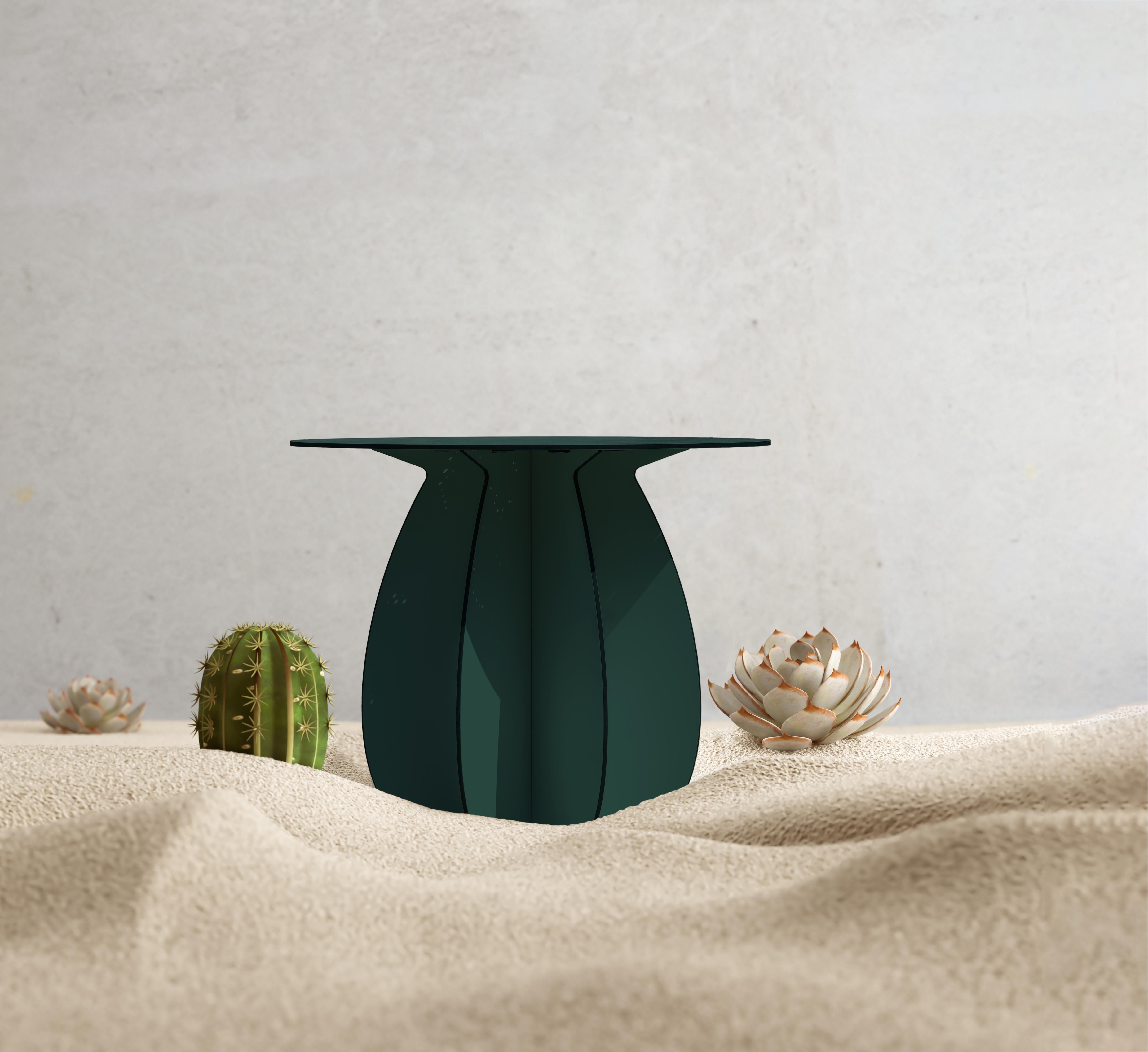 Ibride has partnered with designer Florence Bourel to create Gardenia, a trio of coffee tables whose legs are inspired by the world of cacti. Similar to the plants that inspired them, these tables are equally suited for a balcony or a living