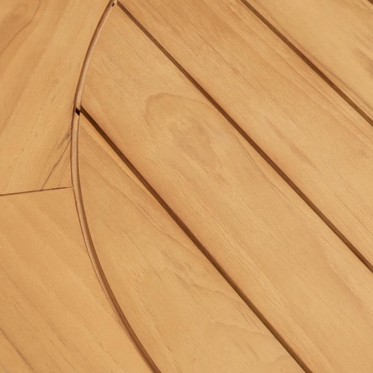 Wood Outdoor Coffee Table – Natural Teak For Sale