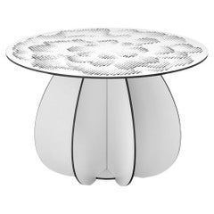 Outdoor Coffee Table - White GARDENIA ø55 cm