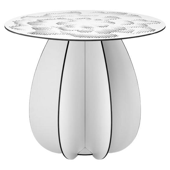 Outdoor Coffee Table - White GARDENIA ø60 cm For Sale