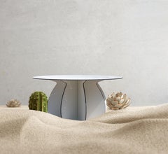 Outdoor Coffee Table - White GARDENIA ø80 cm