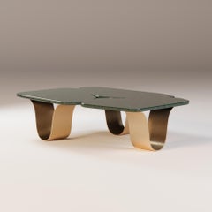 Couchtisch für Terrassen mit grüner Marmoroberfläche