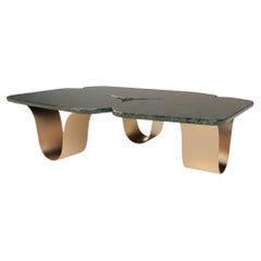 Table basse de patio avec surface en marbre vert