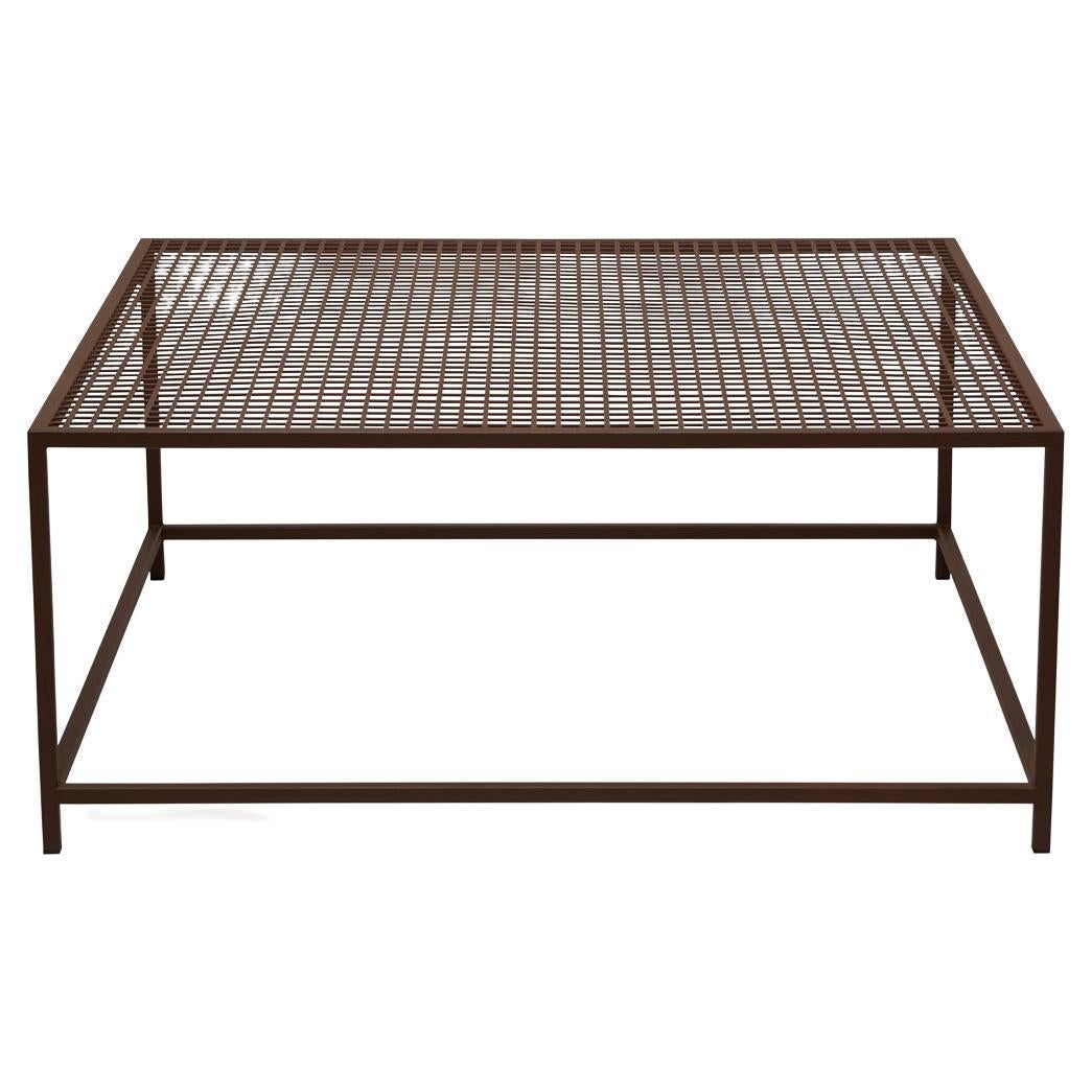 Outdoor Coffee Table with Rust Powdercoat For Sale