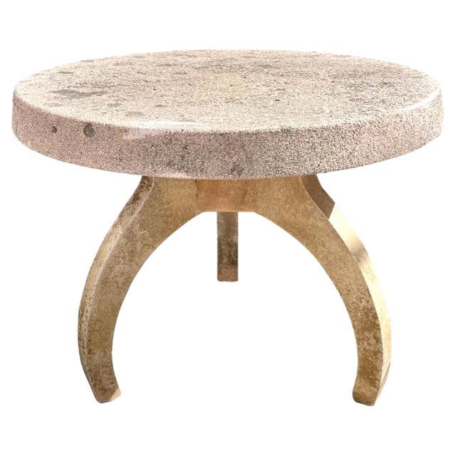 Contemporary Limestone Dining Table for Outdoor Settings For Sale at ...