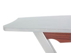 Outdoor Console Table in Concrete, Stainless and Wood by Nico Yektai