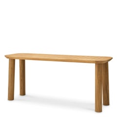 Konsolentisch für den Außenbereich aus naturbelassenem Teakholz im modernen Design