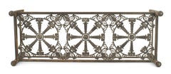 Outdoor Continental Style Iron Filigree and Glass Coffee Table