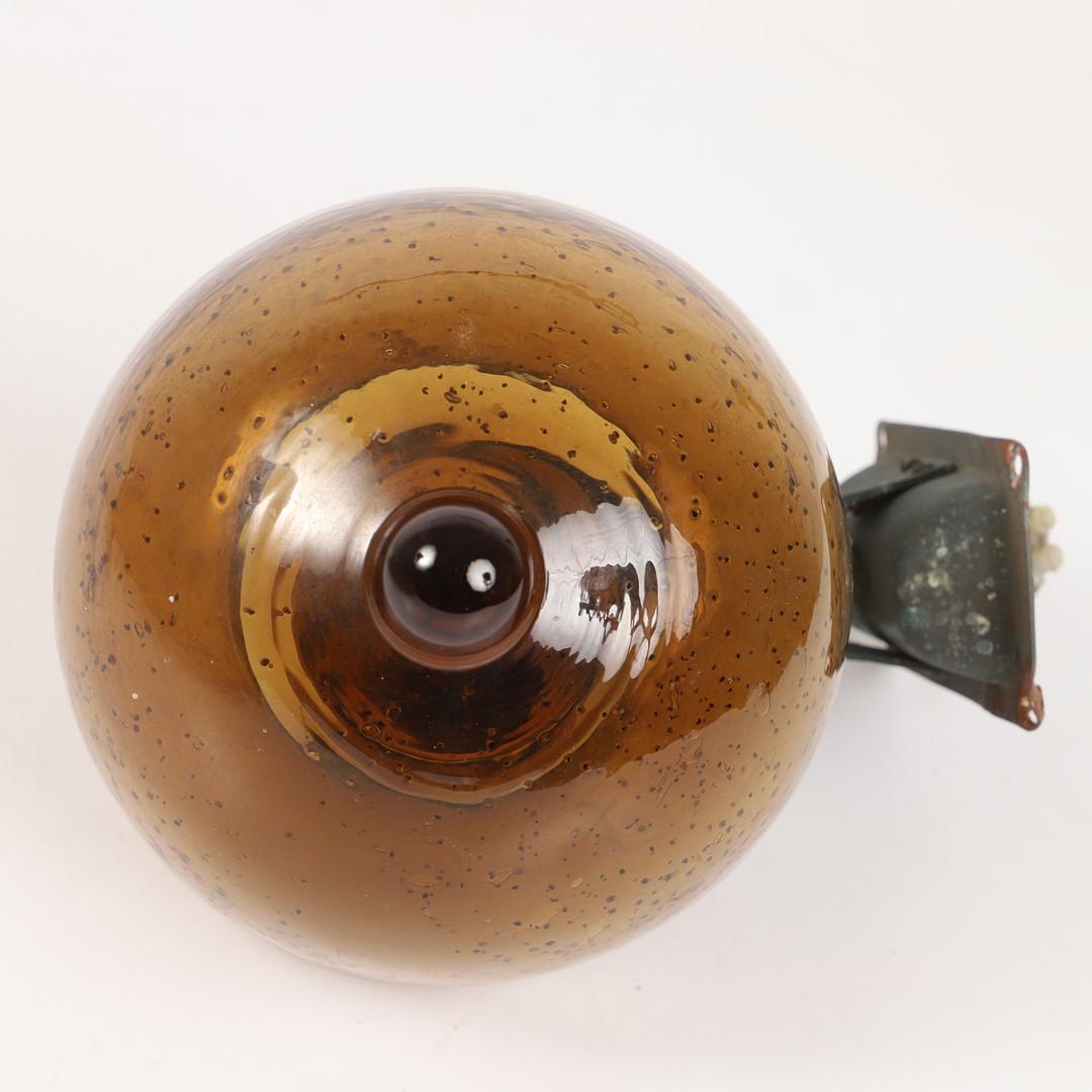 Outdoor Copper Wall Lamp With Glass Shade In Fair Condition For Sale In Vienna, AT
