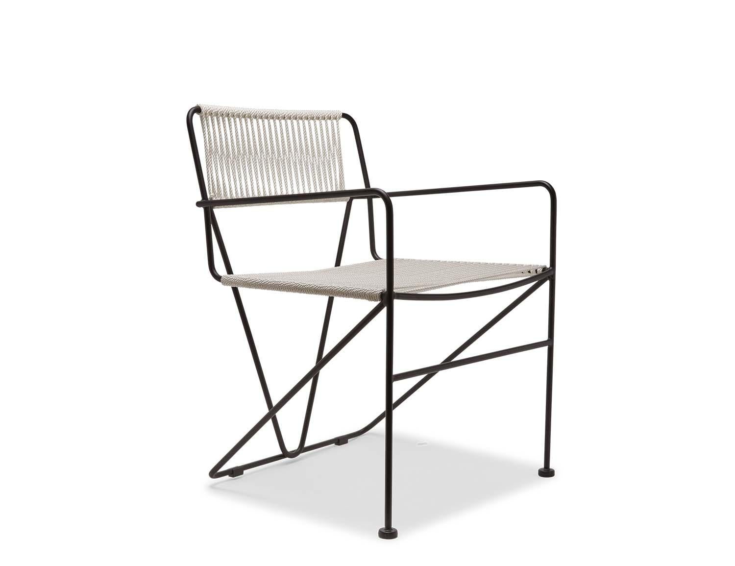 The Corded Hinterland Dining Chair features a powder coated steel frame with a woven rope seat and back. For indoor or outdoor use. Previously named the Corded Montrose Dining Chair.

The Lawson-Fenning Collection is designed and handmade in Los