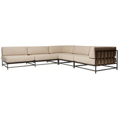 Outdoor Cream and Charcoal Sectional