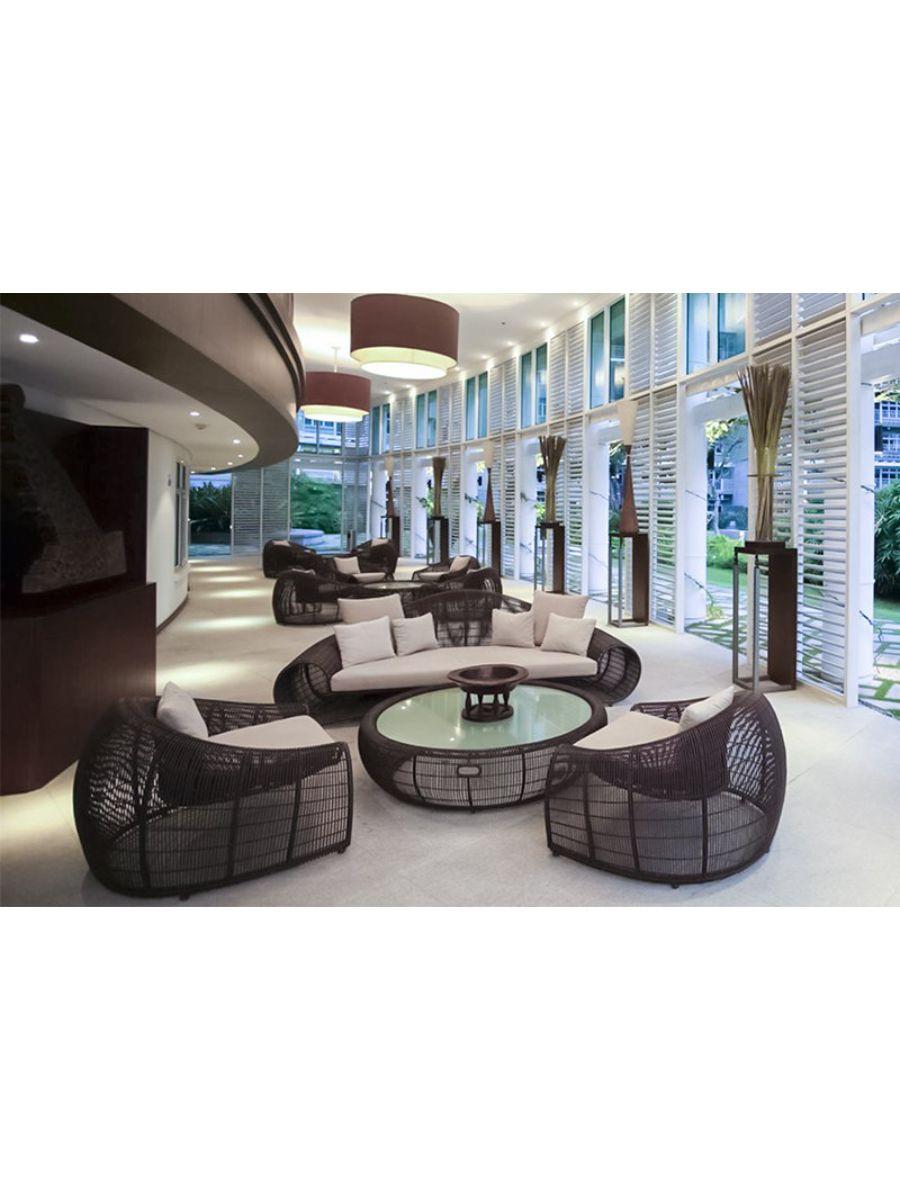 Philippine Outdoor Croissant Medium Coffee Table by Kenneth Cobonpue