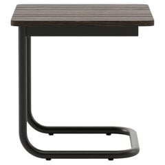 Outdoor Dark Bamboo C-Table with Textured Steel Base