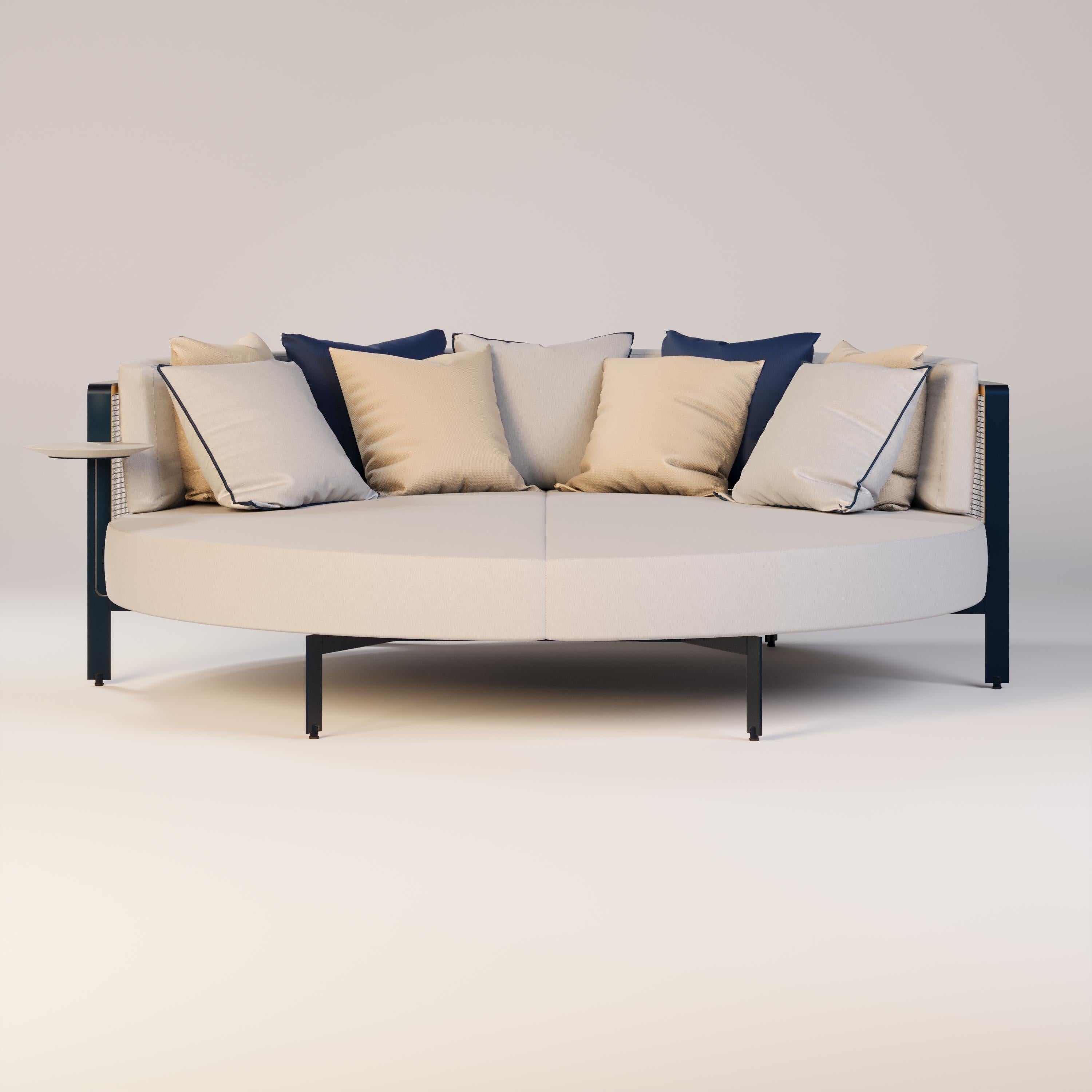Portuguese Durable Outdoor Daybed Featuring Waterproof Upholstery For Sale