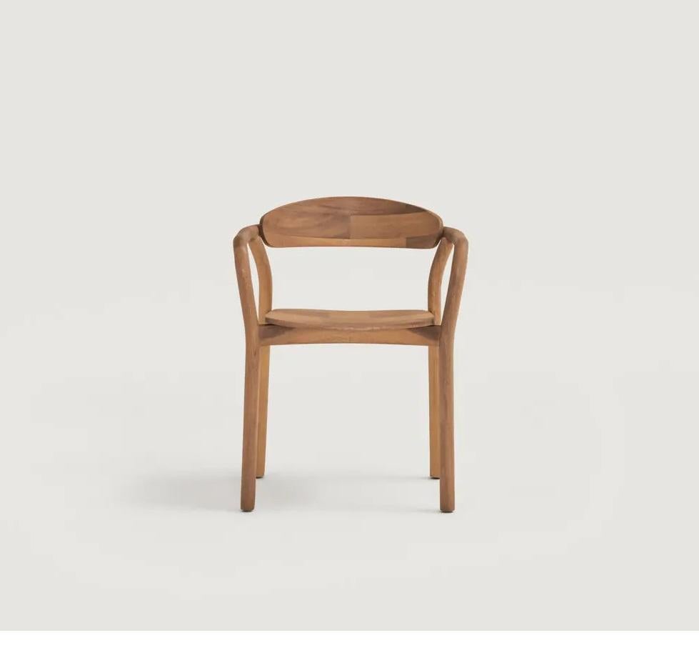 Designer-Stühle für den Außenbereich aus massivem Iroko von Mario Ruiz für Capdell- 6 stapelbar (Moderne) im Angebot