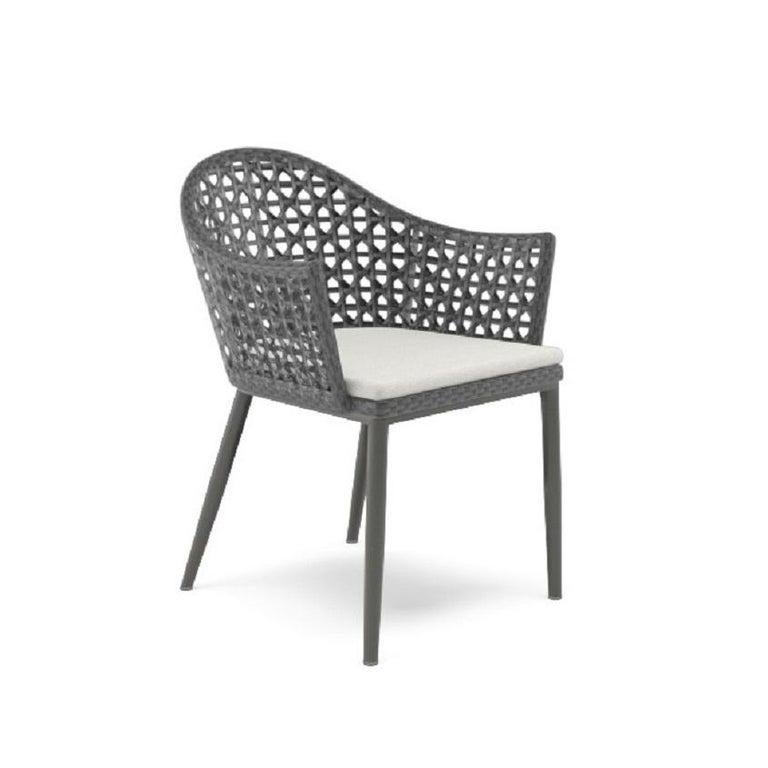 Moderno Poltrone da pranzo per esterni in vimini resistente agli agenti atmosferici / Set di 8 in vendita