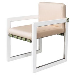 Water-Resistant Fabric Stainless Steel Outdoor Dining Chair