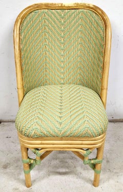 Outdoor Dining Chairs Faux Bamboo Aluminum