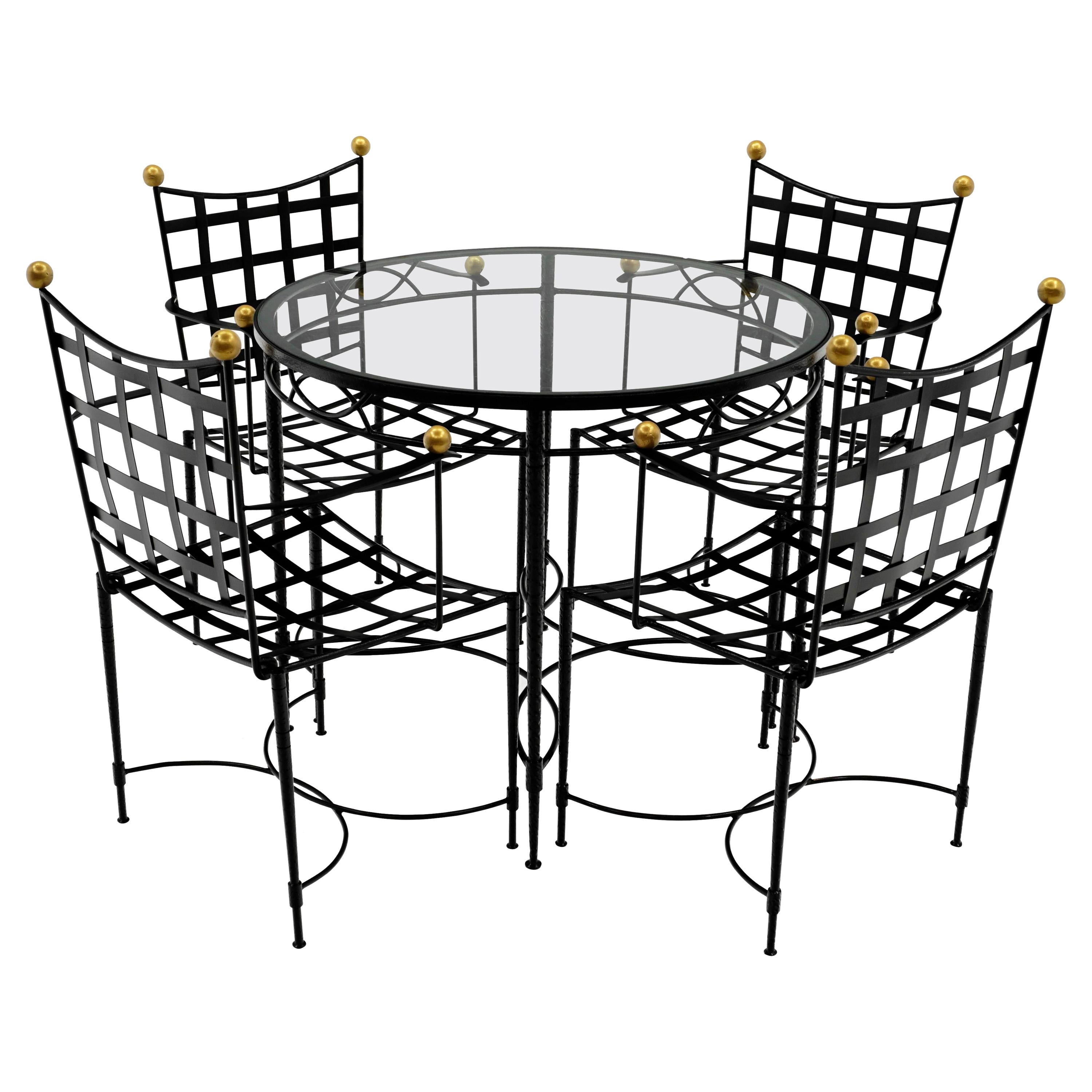 Outdoor Dining Table & Four Chairs by Mario Papperzini for John Salterini