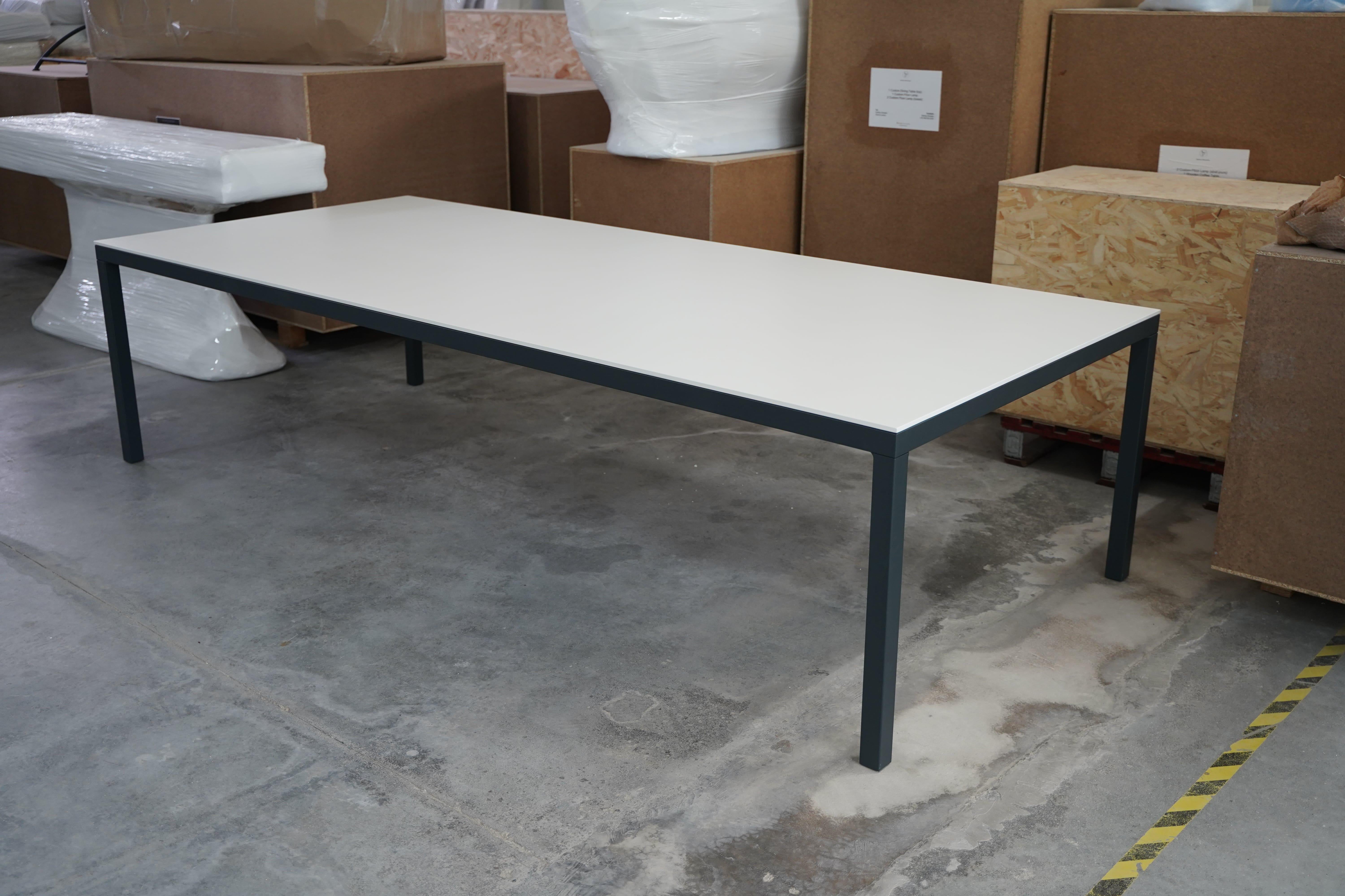12 Ft.  Long Outdoor Dining Table In Custom Lacquer Colors In New Condition For Sale In New York, NY