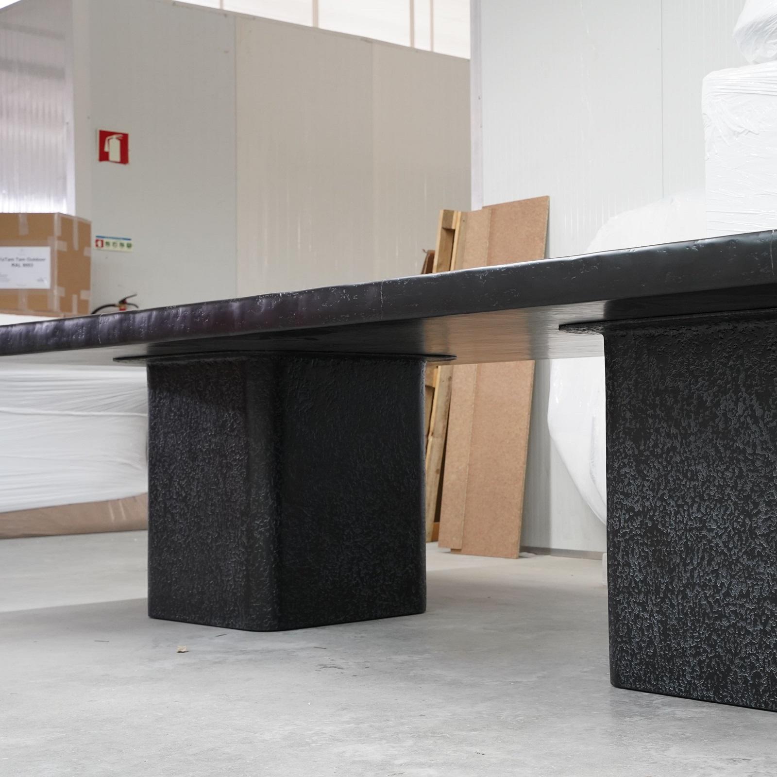 Modern Custom Made Outdoor Slate Dining Table For Sale