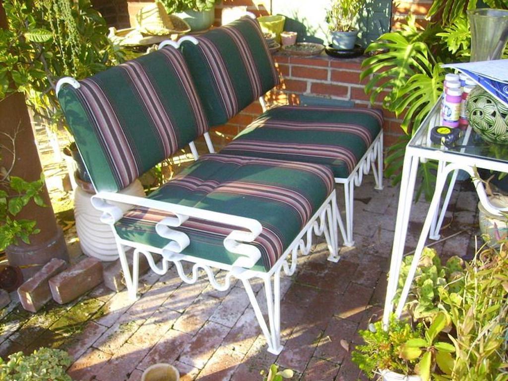 Undulating 'Méandre Outdoor Dinng/Lounge Patio Set by Walter Lamb  Pacific Iron 1