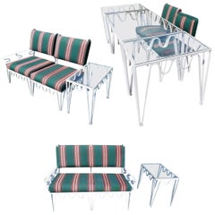 Undulating 'Méandre Outdoor Dinng/Lounge Patio Set by Walter Lamb  Pacific Iron