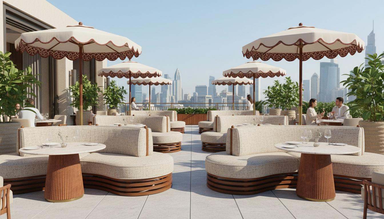 Outdoor Elba Parasol – stylish shade with weather-resistant canopy in vendita 1