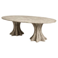 Table de salle à manger en fibre de verre pour l
extérieur - 2 bases