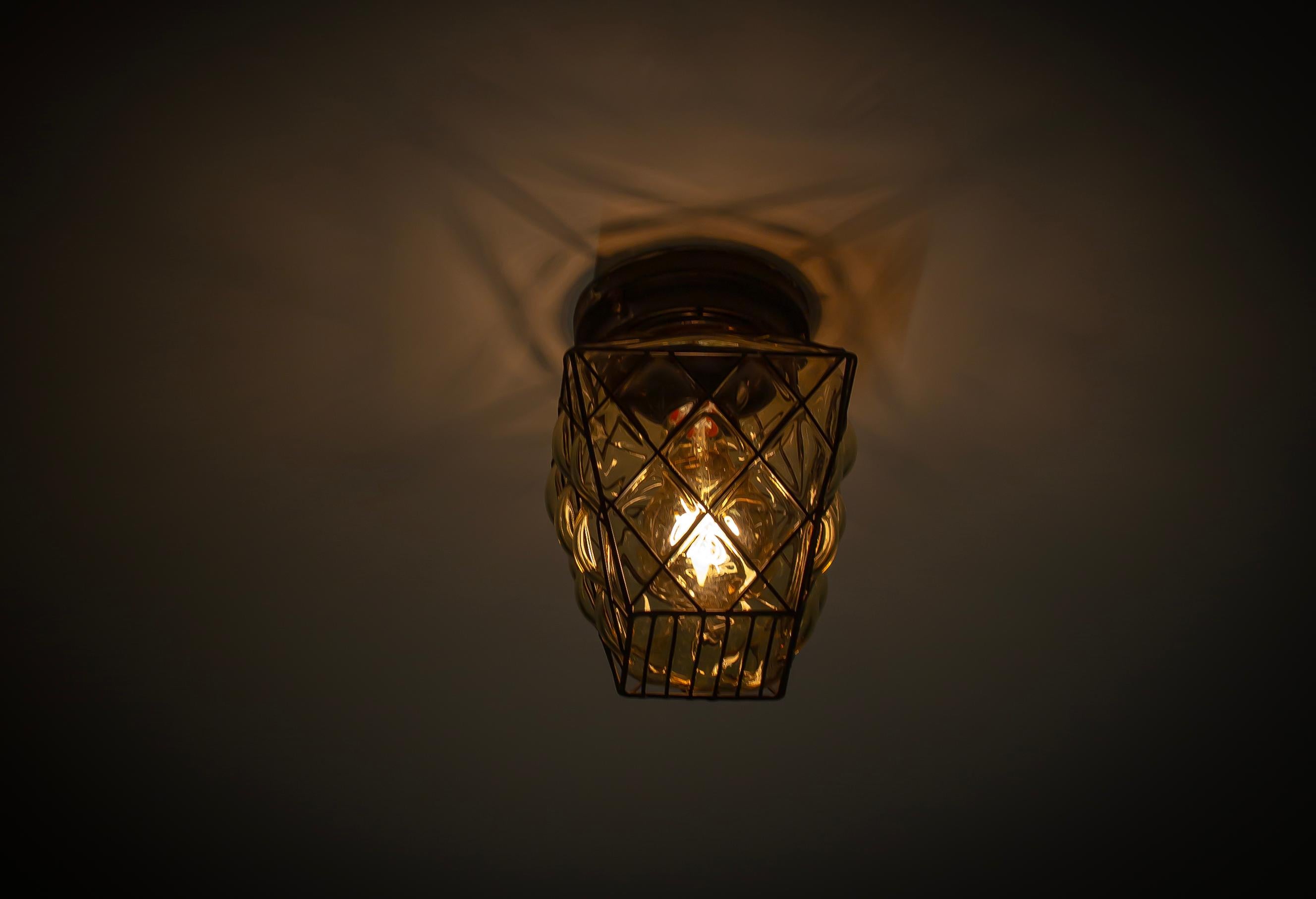 Outdoor Flush Mount Ceiling Light, Norway, 1950s For Sale 4