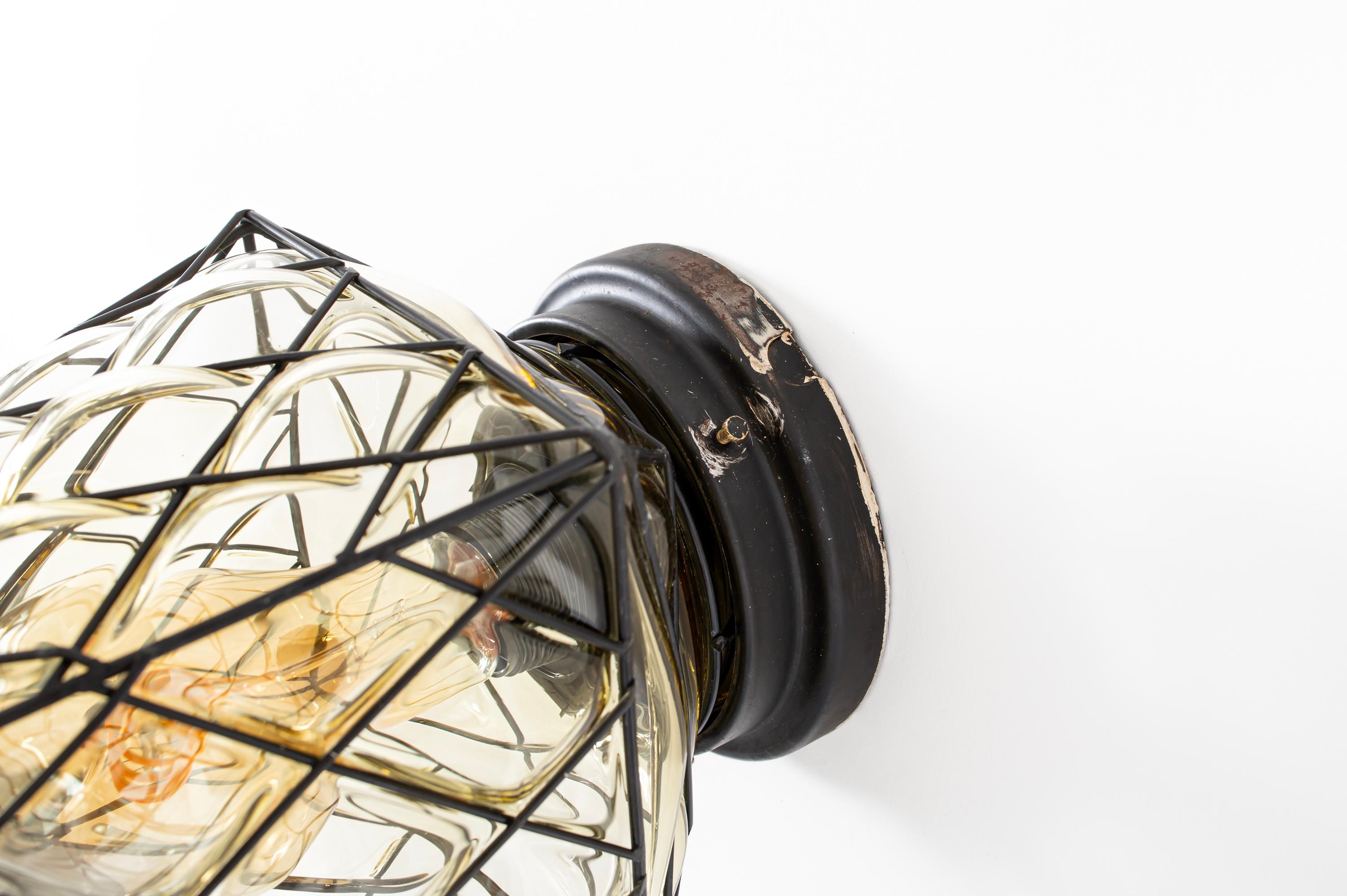 Outdoor Flush Mount Ceiling Light, Norway, 1950s In Good Condition For Sale In Oslo, NO