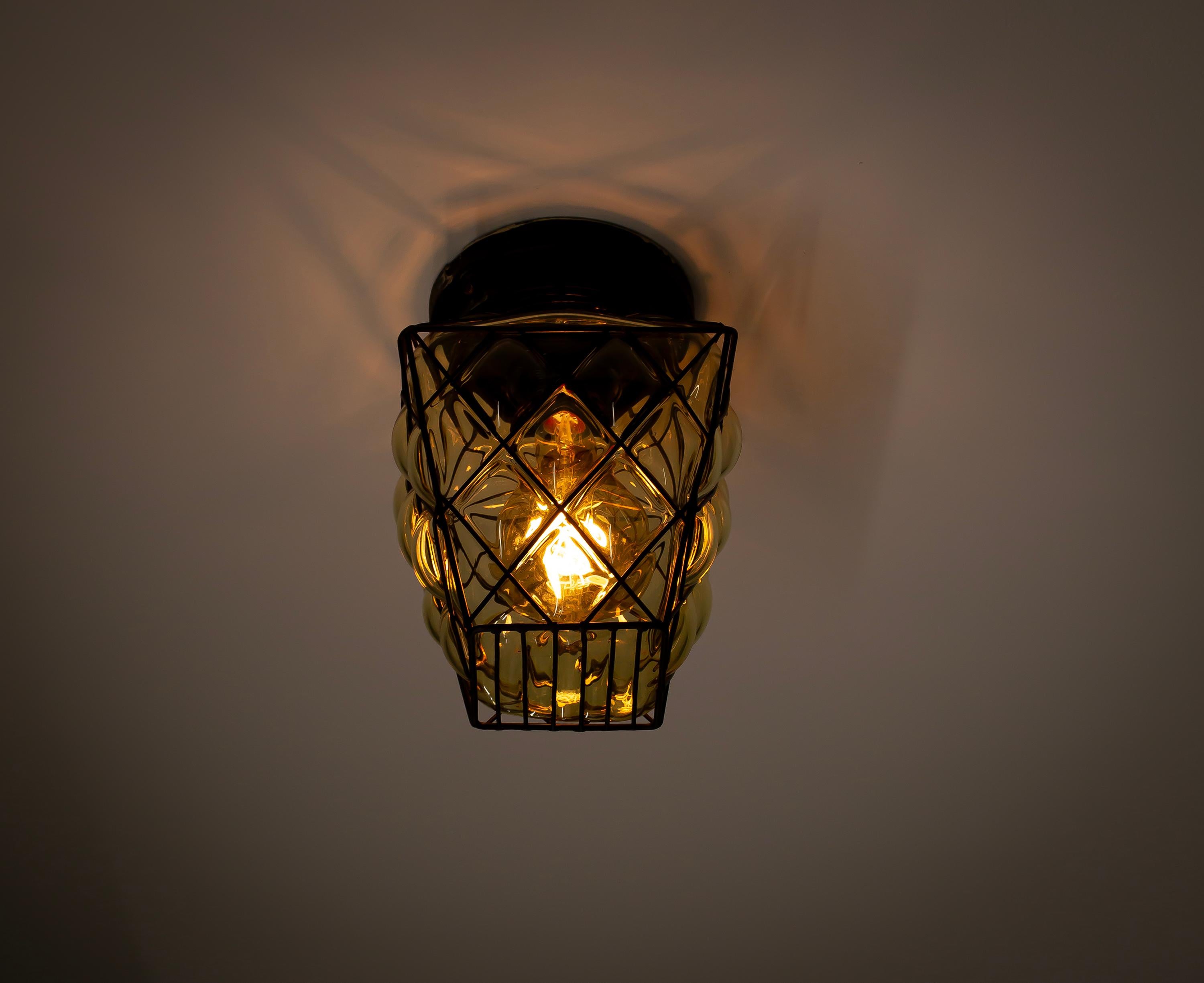 Steel Outdoor Flush Mount Ceiling Light, Norway, 1950s For Sale